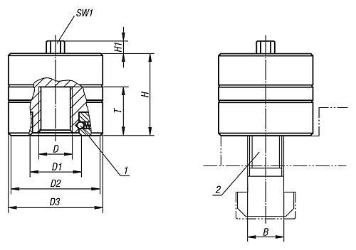 SPANNMUTTER D=M20 VERGÜTUNGSSTAHL, KOMP:ALUMINIUM-1