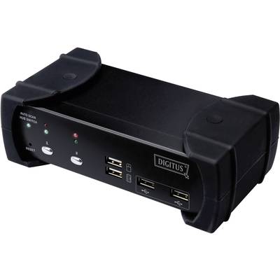 Digitus DS-12820 2 Port KVM-Umschalter DVI USB 1920 x 1200 Pixel