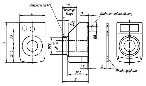 POSITIONSANZEIGER, FREI PROGRAMMIERBAR DIGITAL, KUNSTSTOFF SCHWARZ, KOMP:STAHL, UN3091 GEFAHRGUTKLASSE 9-1