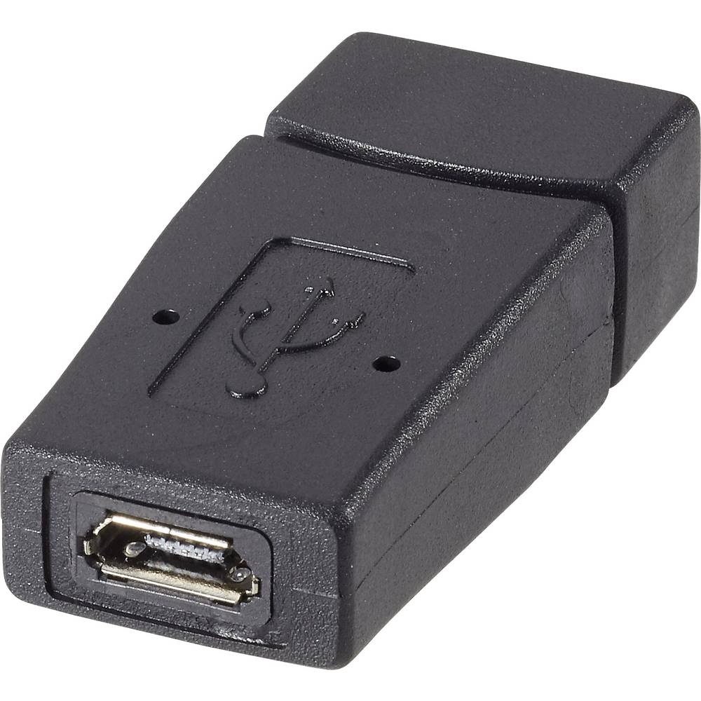 renkforce USB 2.0 Adapter [1x USB 2.0 bus A 1x USB 2.0 bus micro-B] Zwart