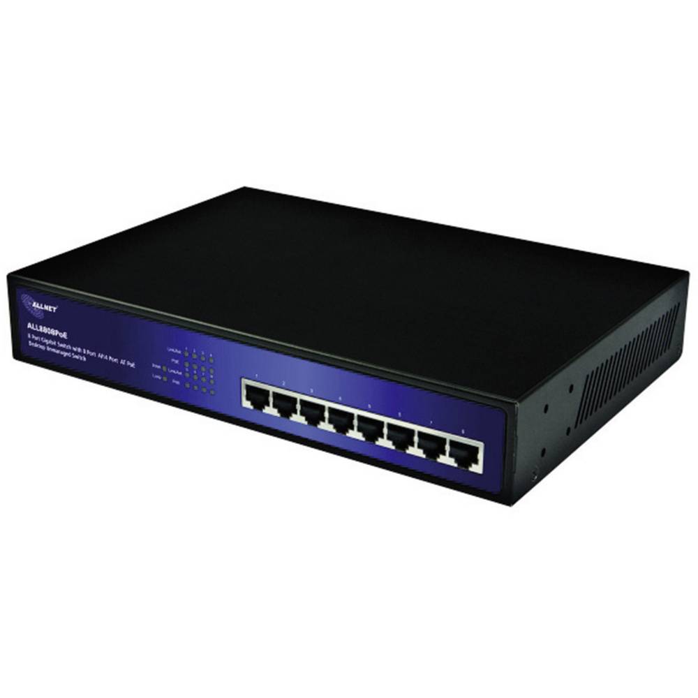 Netwerk switch RJ45 Allnet ALL8808POE 8 poorten 1000 Mbit-s