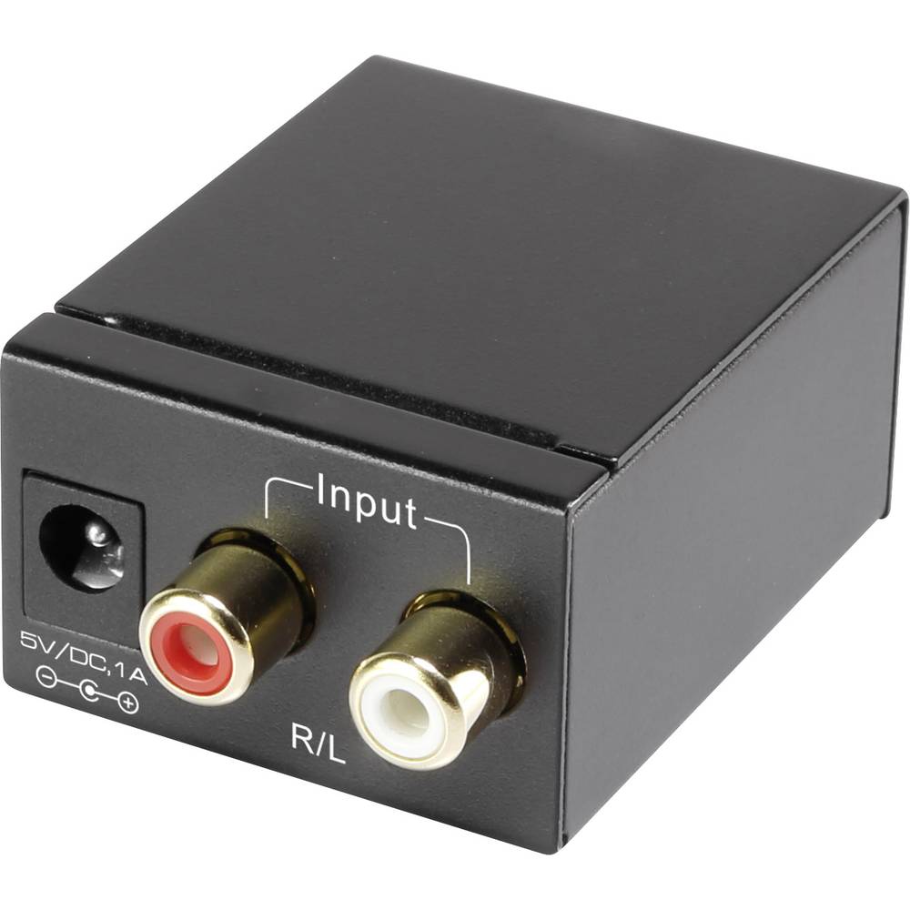SpeaKa Professional Audio Converter [2x Cinch-koppeling => 1x Cinch-koppeling, Toslink-bus (ODT)]
