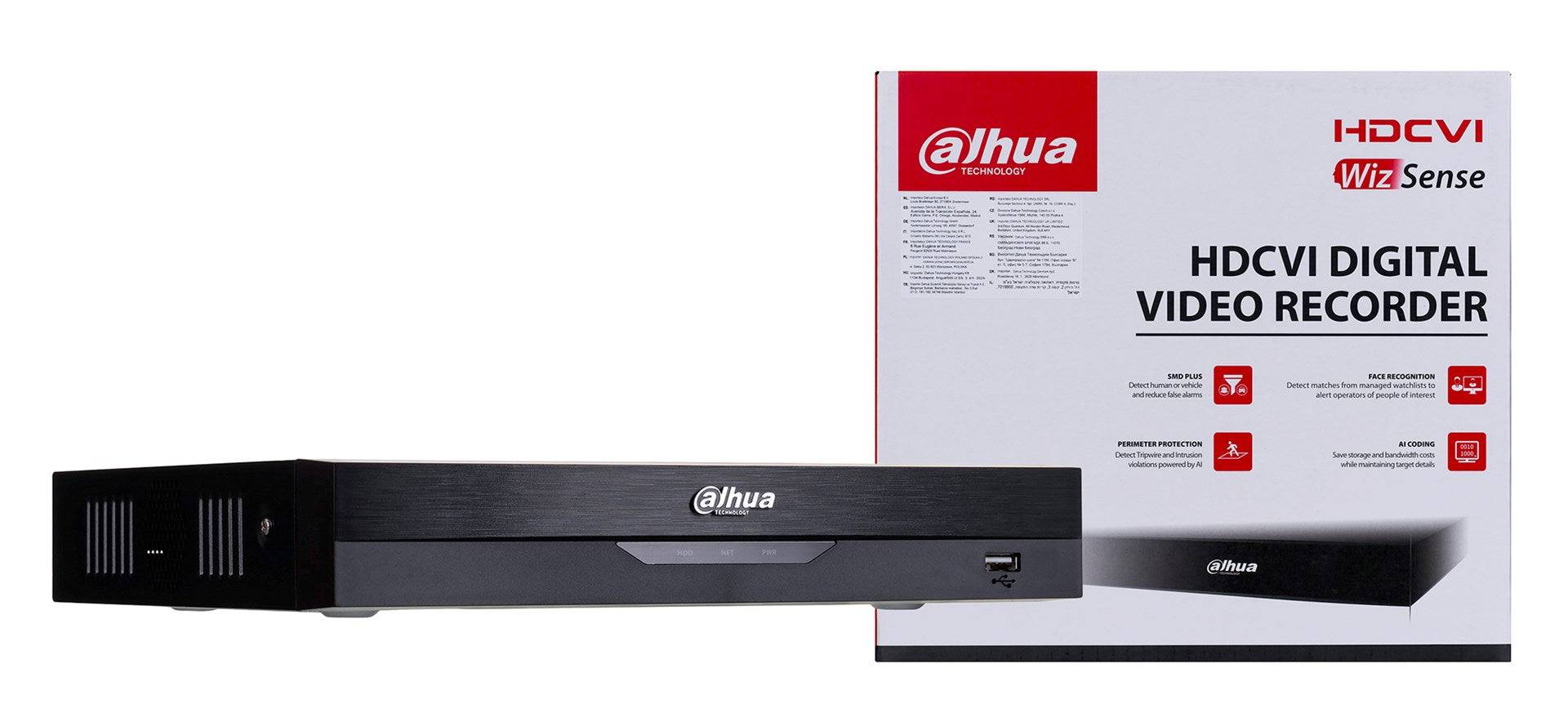 Dahua Technology XVR5116HS-I3, Schwarz, 3840 x 2160 Pixel, H.264, H.264+, H.265, H.265+, G.711 A-law, G.711 ?-law, PCM,-0