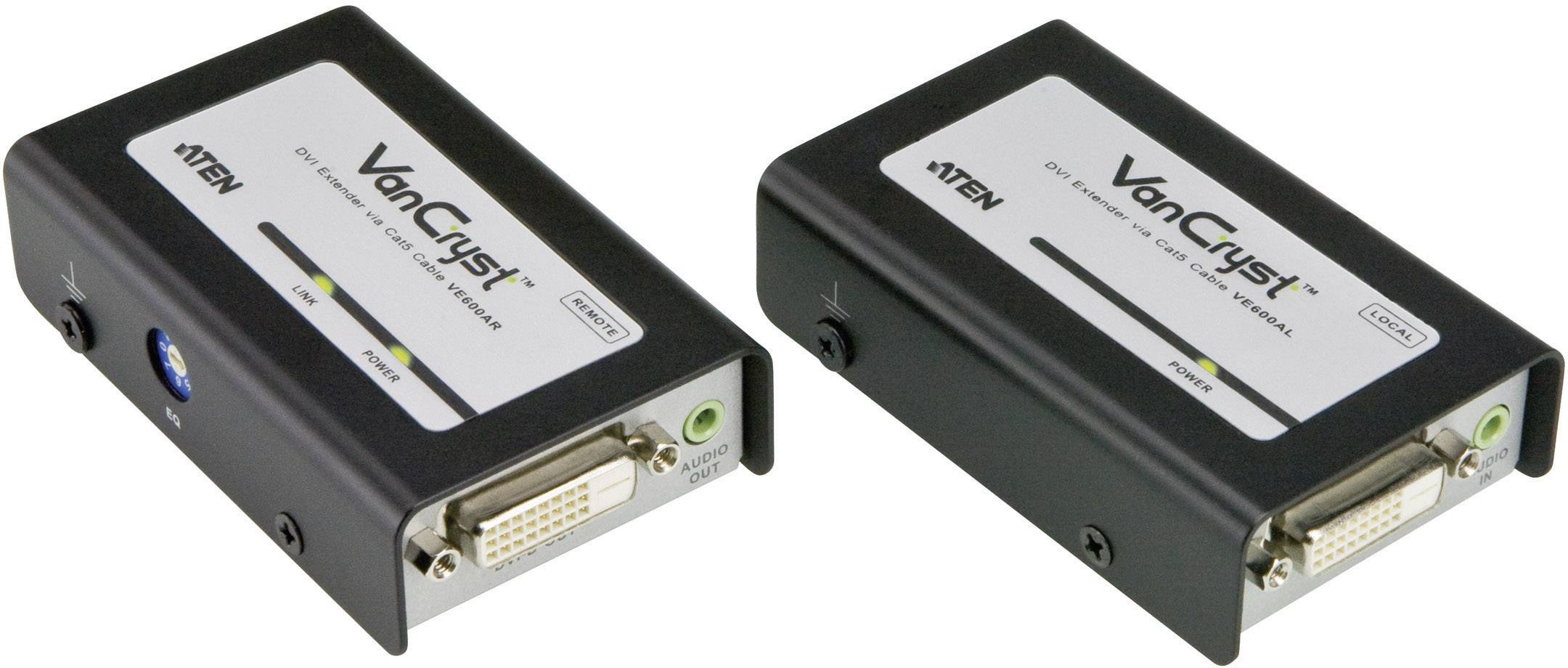 DVI Extender, ATEN VE600A, Erweiterung auf max. 60m über Netzwerkkabel, mit Audio