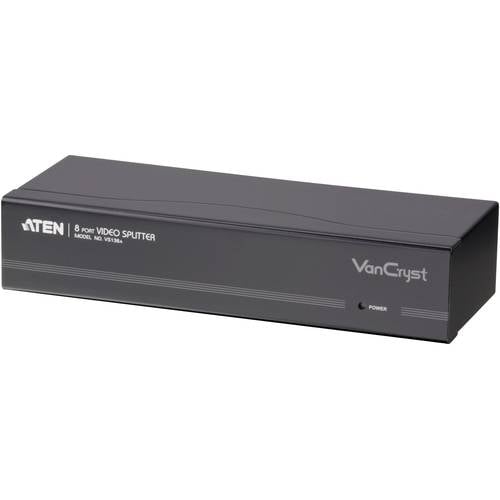 ATEN VS138A-AT-G 8 Port VGA-Splitter mit eingebautem Repeater 2048 x 1536 Pixel Schwarz
