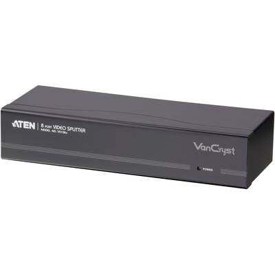 ATEN VS138A-AT-G 8 Port VGA-Splitter mit eingebautem Repeater 2048 x 1536 Pixel Schwarz 