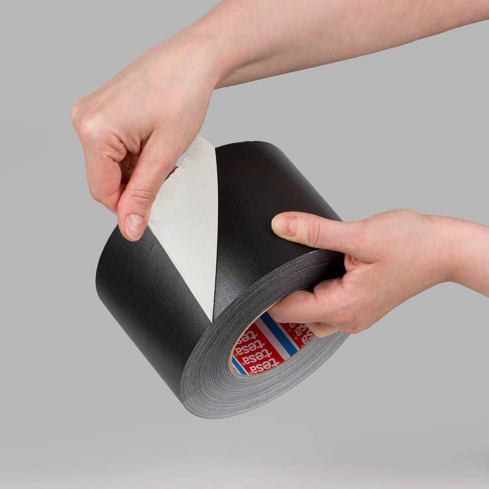 TESA Markierungs-Gewebeband 4651, klebkräftig, schwarz, 10 cm, 50 m/Rolle-4