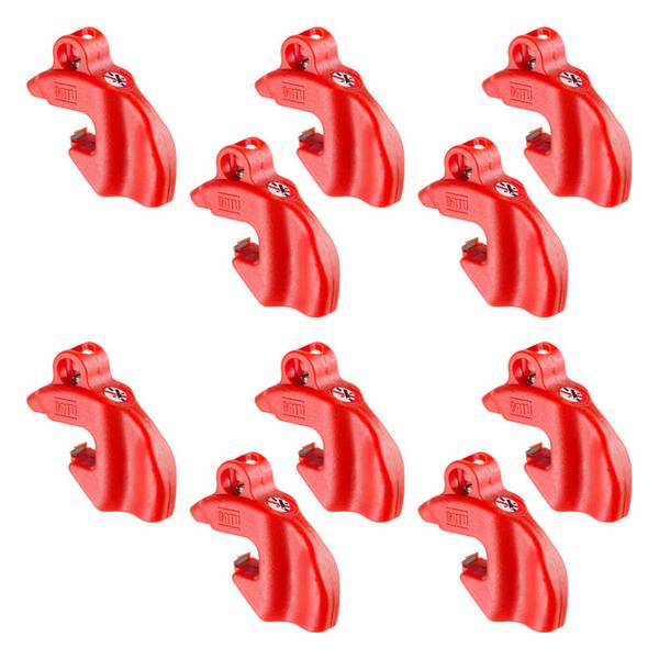 BIGPACK 10x CATU Sperrelement Clip Block, Schalten verboten, rot, Polyamid