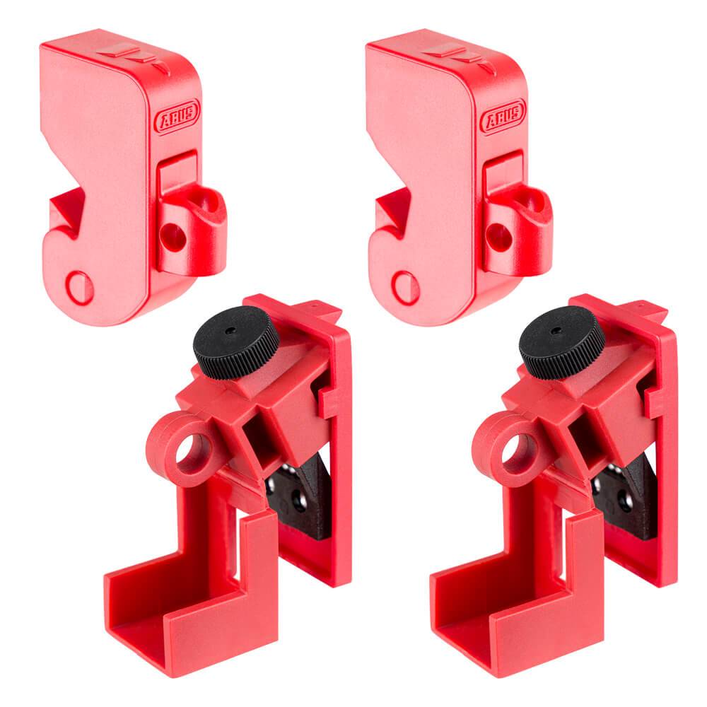 ABUS Schutzschalter-Verriegelungs-Set Universal, rot, 2x E203, 2x E201-0