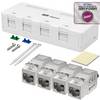 hb-digital Netzwerkdose Aufputz Set Anschlussbox 4-Port mit Keystone Module CAT 6a