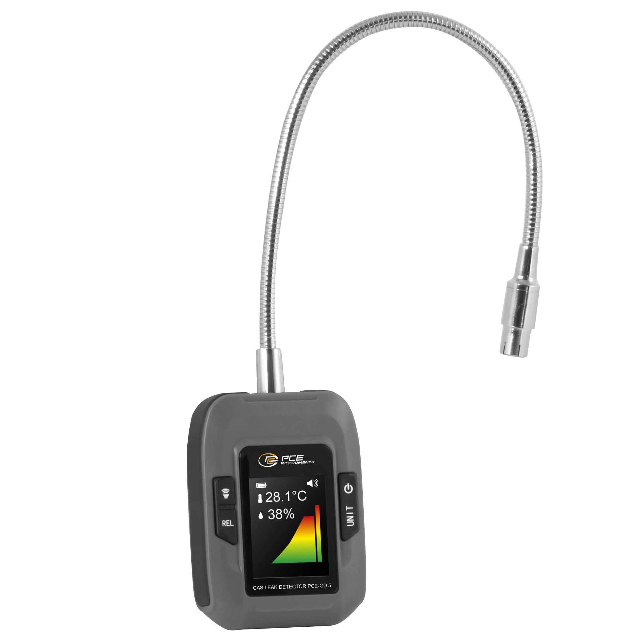 PCE Instruments Gasdetektor PCE-GD 5 zur Erkennung brennbarer Gase |Feuchte relativ 0 … 100 % |Temperatur -40 … +80 °C