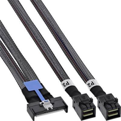 InLine® MCIO Kabel, MCIO x8 auf 2x MiniSAS-HD SFF-8643, 0,75 m-0