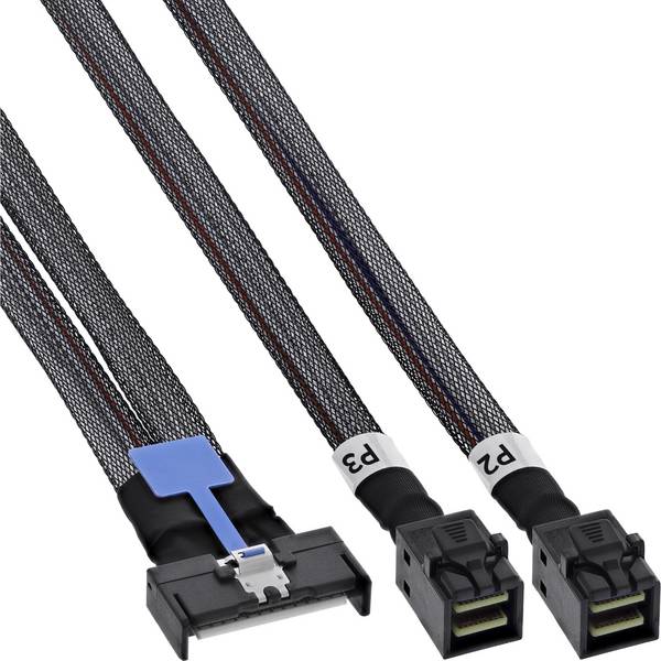 InLine® MCIO Kabel, MCIO x8 auf 2x MiniSAS-HD SFF-8643, 0,75 m