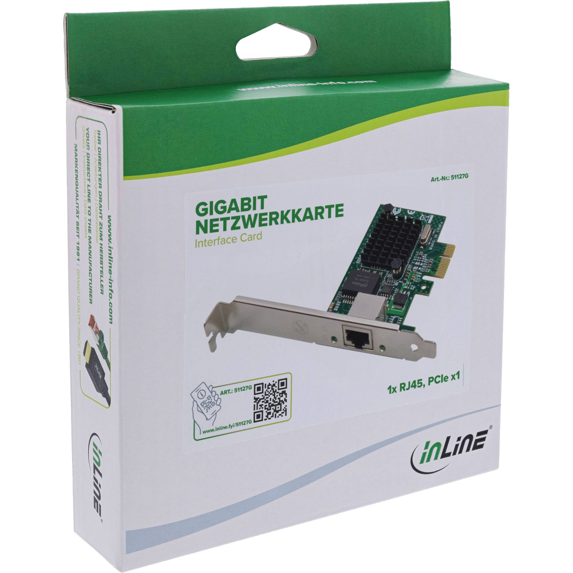 InLine® Gigabit PCIe Netzwerkkarte, RJ45, Low-Profile-4