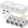 hb-digital Netzwerkdose Aufputz 4-Port CAT 7 Keystone Set