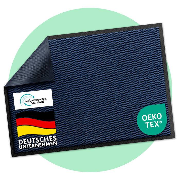 FLOORDIREKT Schmutzfangmatte Sky Novo - Robust & Rutschfest - Blau - 120 x 180 cm-0