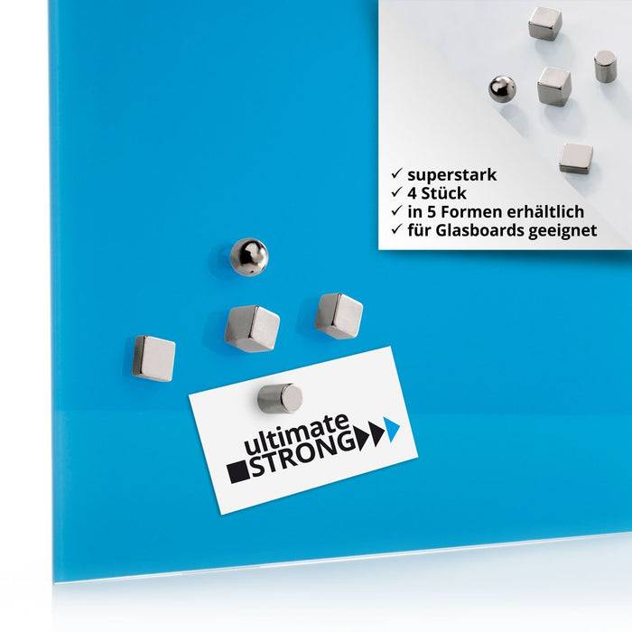 Floordirekt Neodym-Power Mini-Magnete - 4er-Set - Block - 10 x 10 x 10 mm - Verstärkte Magnetisierung-0