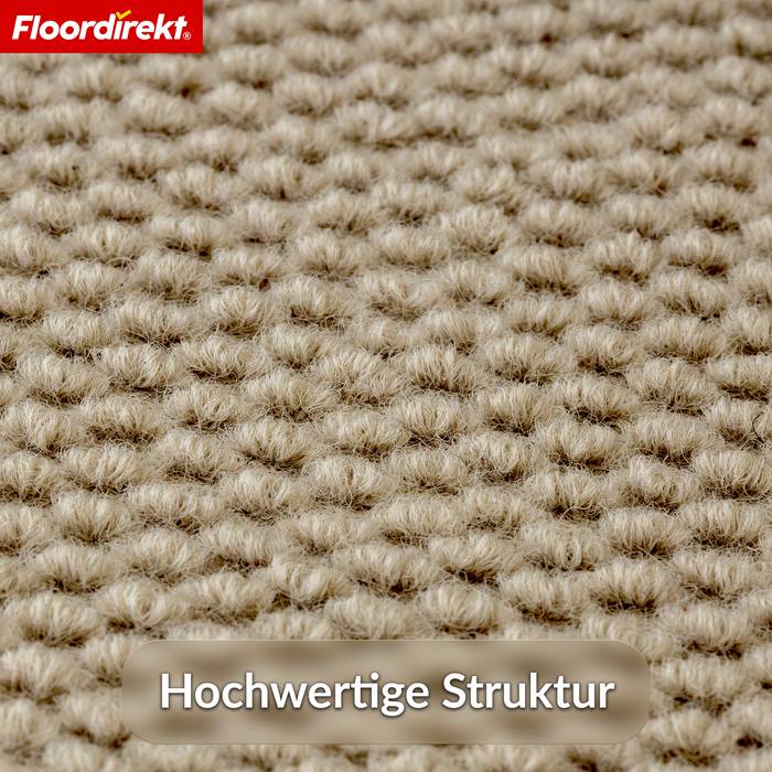 FLOORDIREKT Schmutzfangmatte Hong Kong Pro - Robust & Rutschfest - Beige - 120 x 200 cm-1