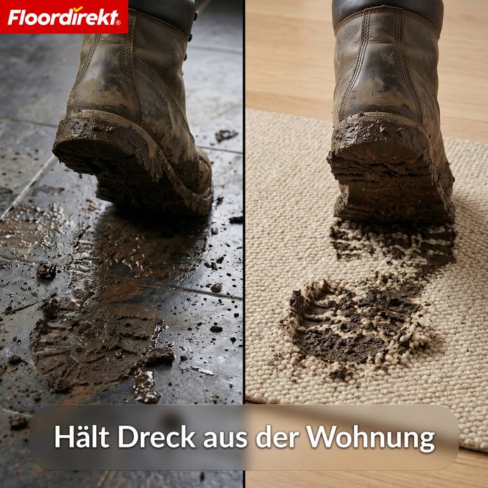 FLOORDIREKT Schmutzfangmatte Hong Kong Pro - Robust & Rutschfest - Beige - 120 x 200 cm-2