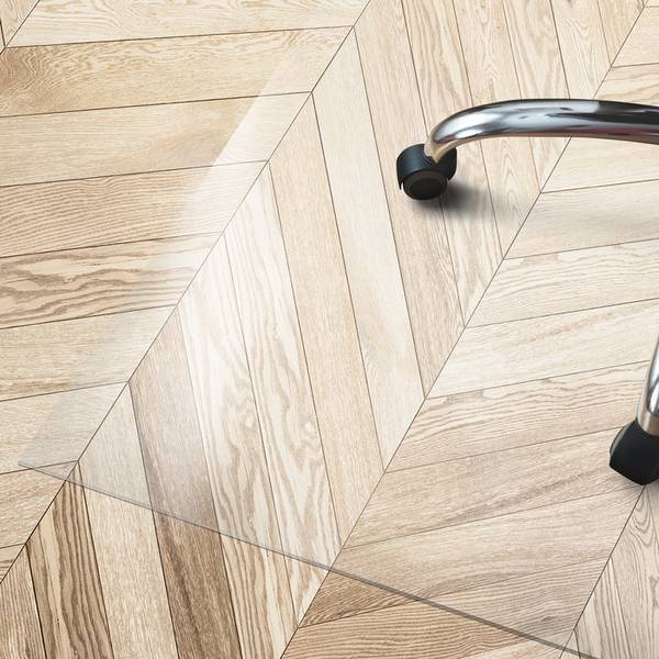 FLOORDIREKT Bodenschutzmatte Neo Plus - Effizienter Schutz für Hartböden - Transparent - 90 x 140 cm