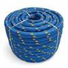 FLOORDIREKT Polypropylen Seil K2 - UV-beständiges & schwimmfähiges Allzweckseil - Blau-Gelb - 14 mm x 30 m