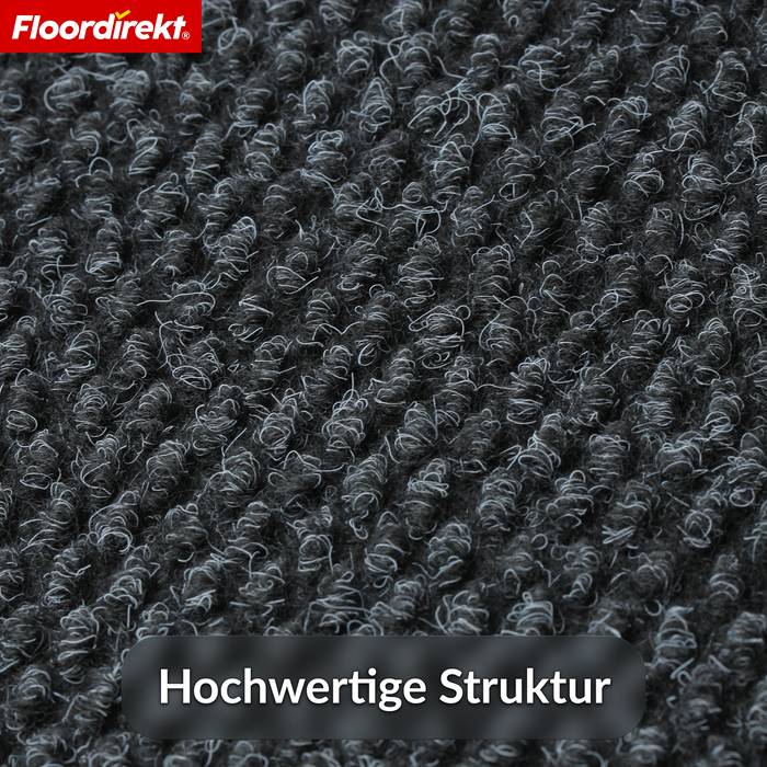 FLOORDIREKT Schmutzfangmatte Hong Kong Pro - Robust & Rutschfest - Anthrazit - 67 x 150 cm-3