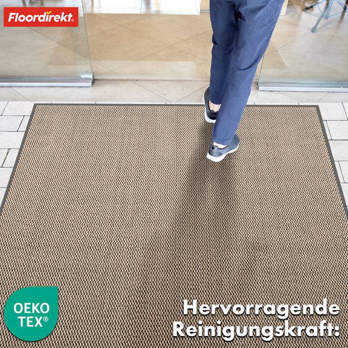 FLOORDIREKT Schmutzfangmatte Sky Novo - Robust & Rutschfest - Ocker-Schwarz - 40 x 60 cm-4
