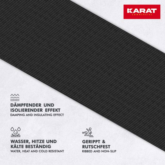 FLOORDIREKT Gummiläufer - Anti-Rutsch Bodenläufer mit breit gerippter Oberfläche - Schwarz - 6 mm - 100 x 400 cm-3