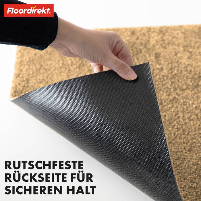 FLOORDIREKT Schmutzfangmatte Domenico - Robust & Rutschfest - Beige - 50 x 80 cm-3