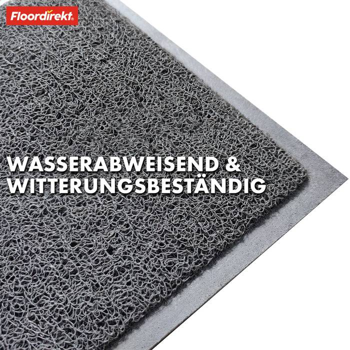 FLOORDIREKT Fußmatte - Vinyl Spaghettimatte Für Innen & Außen - Grau - 50 x 80 cm-1