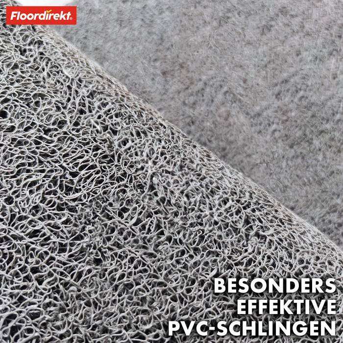 FLOORDIREKT Fußmatte - Vinyl Spaghettimatte Für Innen & Außen - Grau - 50 x 80 cm-2