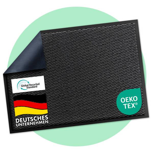 FLOORDIREKT Schmutzfangmatte Sky Novo - Robust & Rutschfest - Anthrazit - 120 x 180 cm