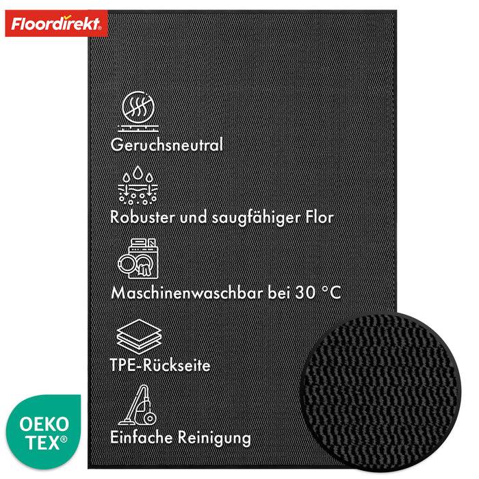 FLOORDIREKT Schmutzfangmatte Sky Novo - Robust & Rutschfest - Anthrazit - 120 x 180 cm-1