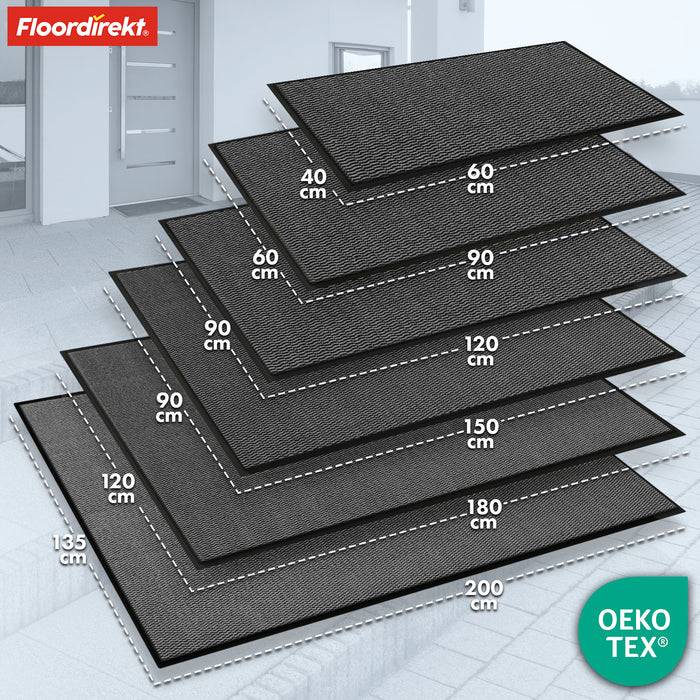 FLOORDIREKT Schmutzfangmatte Sky Novo - Robust & Rutschfest - Anthrazit - 120 x 180 cm-3