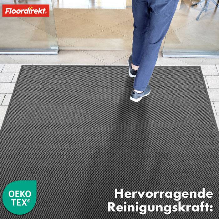 FLOORDIREKT Schmutzfangmatte Sky Novo - Robust & Rutschfest - Anthrazit - 120 x 180 cm-4