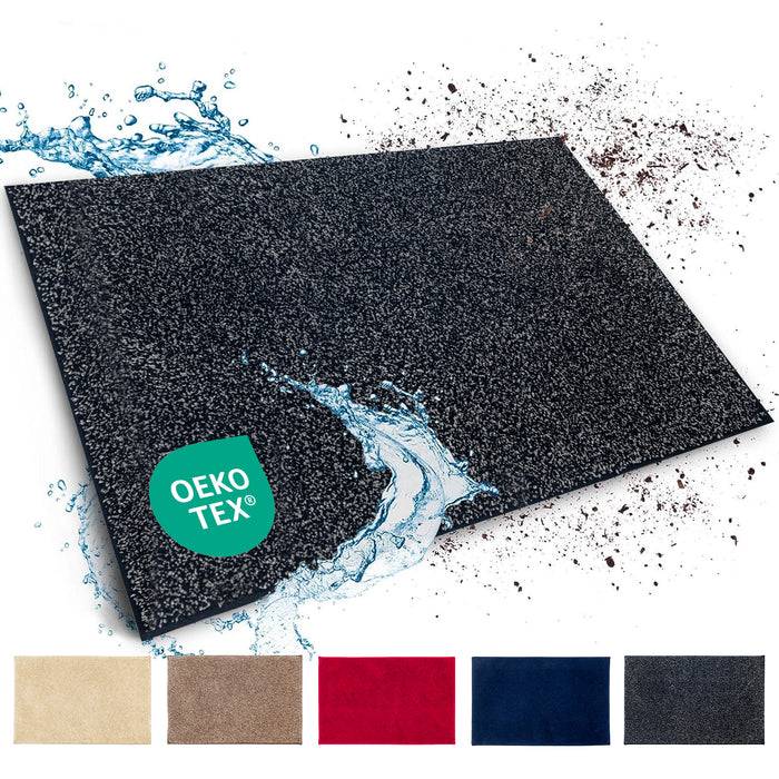 FLOORDIREKT Schmutzfangmatte Nasa - Robust & Rutschfest - Anthrazit - 80 x 178 cm-0