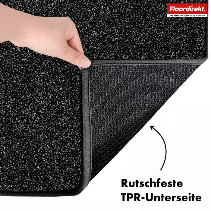 FLOORDIREKT Schmutzfangmatte Nasa - Robust & Rutschfest - Anthrazit - 80 x 178 cm-1