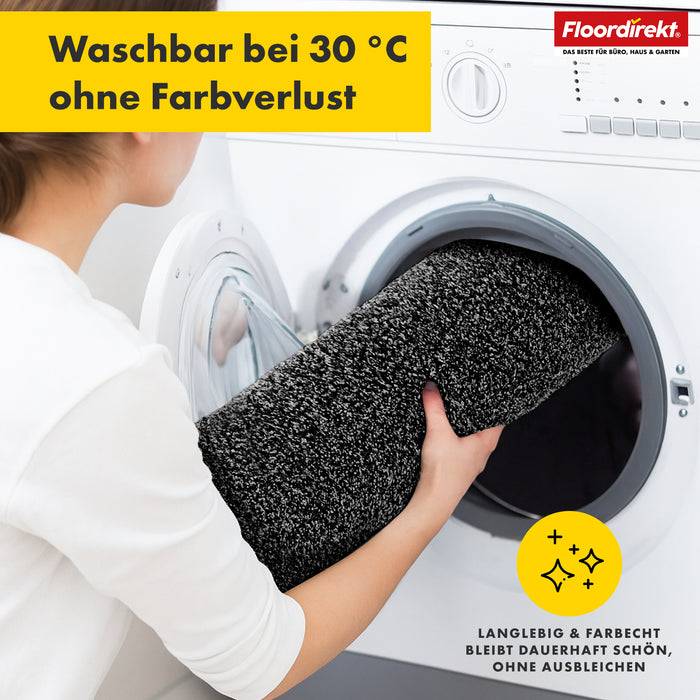 FLOORDIREKT Schmutzfangmatte Nasa - Robust & Rutschfest - Anthrazit - 80 x 178 cm-2