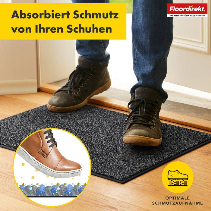 FLOORDIREKT Schmutzfangmatte Nasa - Robust & Rutschfest - Anthrazit - 80 x 178 cm-3