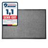 FLOORDIREKT Schmutzfangmatte Monochrom - Antistatisch & Rutschfest - Silbergrau - 200 x 400 cm