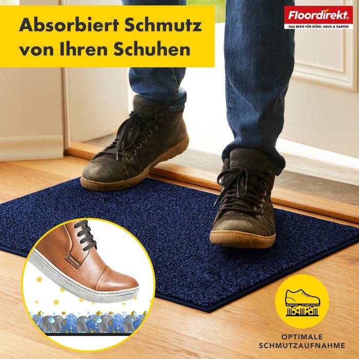 FLOORDIREKT Schmutzfangmatte Nasa - Robust & Rutschfest - Dunkelblau - 50 x 80 cm-2