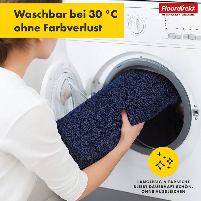 FLOORDIREKT Schmutzfangmatte Nasa - Robust & Rutschfest - Dunkelblau - 50 x 80 cm-4