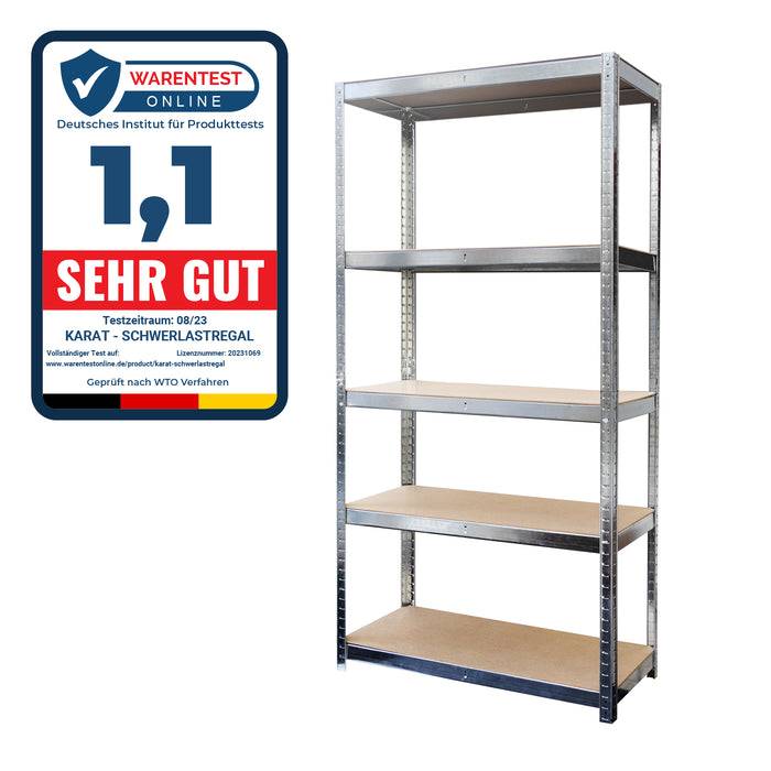 FLOORDIREKT Schwerlastregal - Bis 1325 kg Traglast - Individuell einsetzbar - Verzinkt - 150 x 70 x 30 cm-0