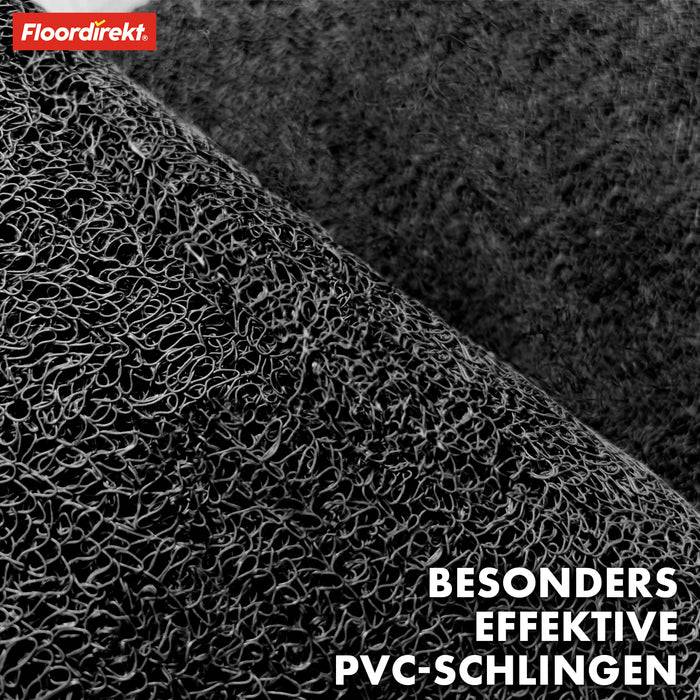 FLOORDIREKT Fußmatte - Vinyl Spaghettimatte Für Innen & Außen - Schwarz - 90 x 120 cm-2