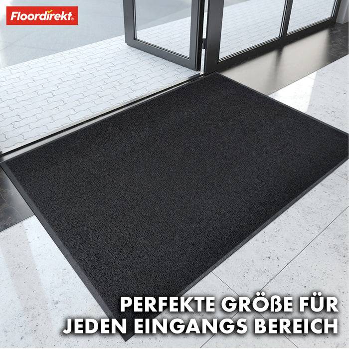FLOORDIREKT Fußmatte - Vinyl Spaghettimatte Für Innen & Außen - Schwarz - 90 x 120 cm-4