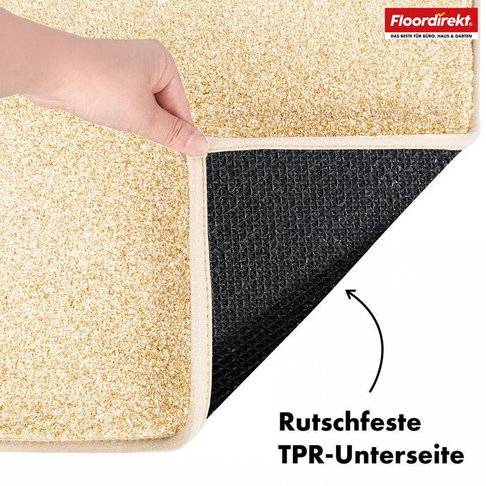 FLOORDIREKT Schmutzfangmatte Nasa - Robust & Rutschfest - Beige - 50 x 80 cm-1