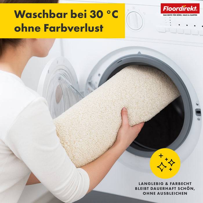 FLOORDIREKT Schmutzfangmatte Nasa - Robust & Rutschfest - Beige - 50 x 80 cm-2
