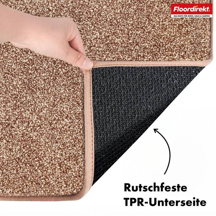 FLOORDIREKT Schmutzfangmatte Nasa - Robust & Rutschfest - Braun - 137 x 210 cm-1