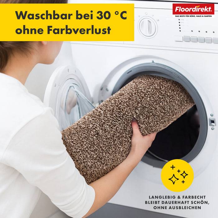 FLOORDIREKT Schmutzfangmatte Nasa - Robust & Rutschfest - Braun - 137 x 210 cm-2