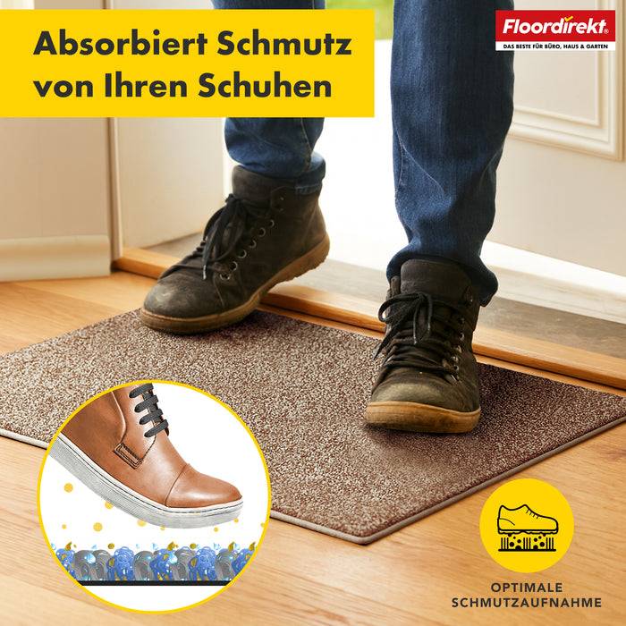 FLOORDIREKT Schmutzfangmatte Nasa - Robust & Rutschfest - Braun - 137 x 210 cm-4